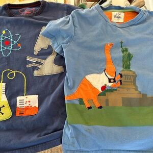 Boden Kids Science and Dinosaur Themed Tees - Blue and Navy